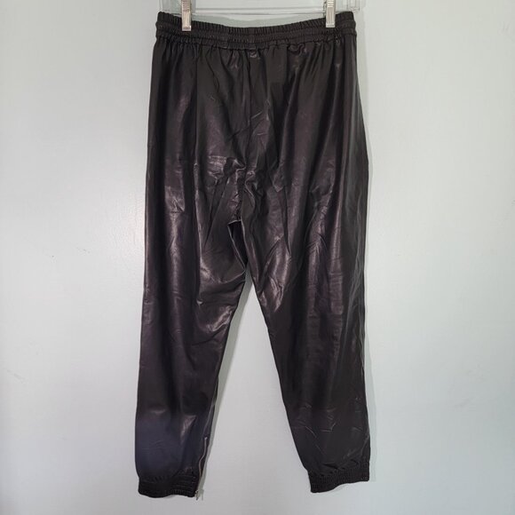 BlankNYC Joggers‎ Black Vegan Leather Jogger Pants Size 28 Fun Classic City - Picture 4 of 11